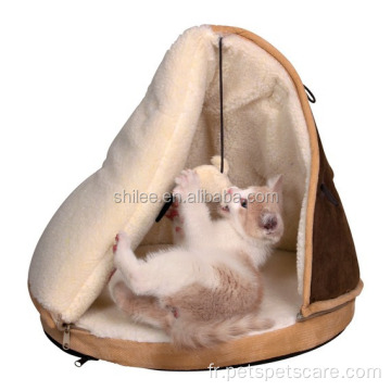 Lit de grotte de chat de style tente/lit d&#39;animal familier de luxe/grotte de chat